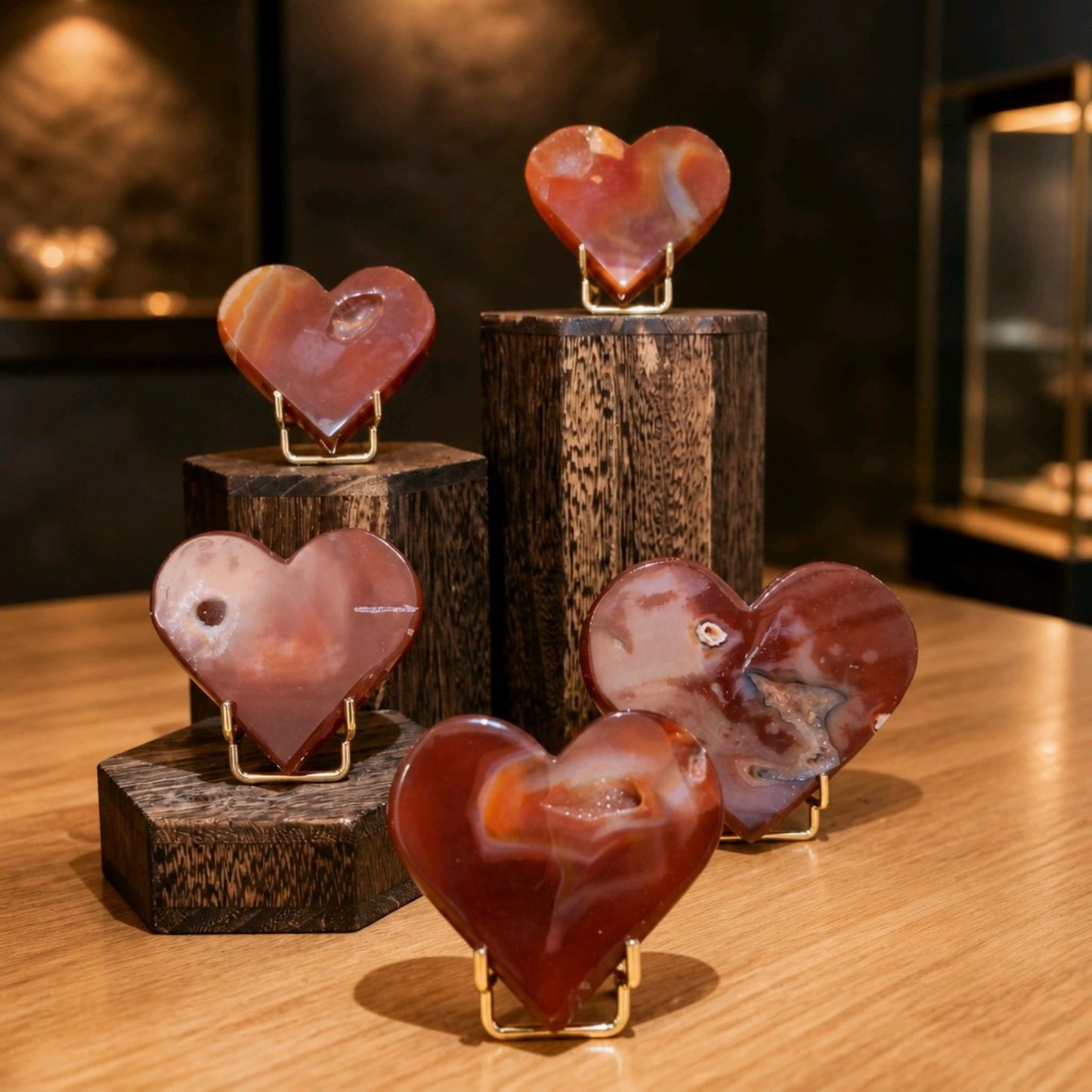 Carnelian Agate Druzy Heart