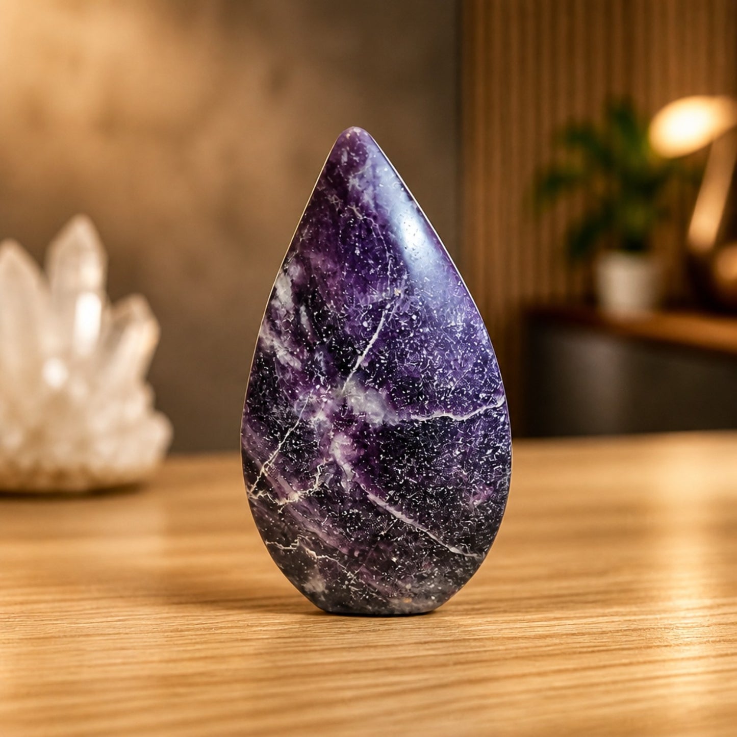 Lepidolite Teardrop Freeform