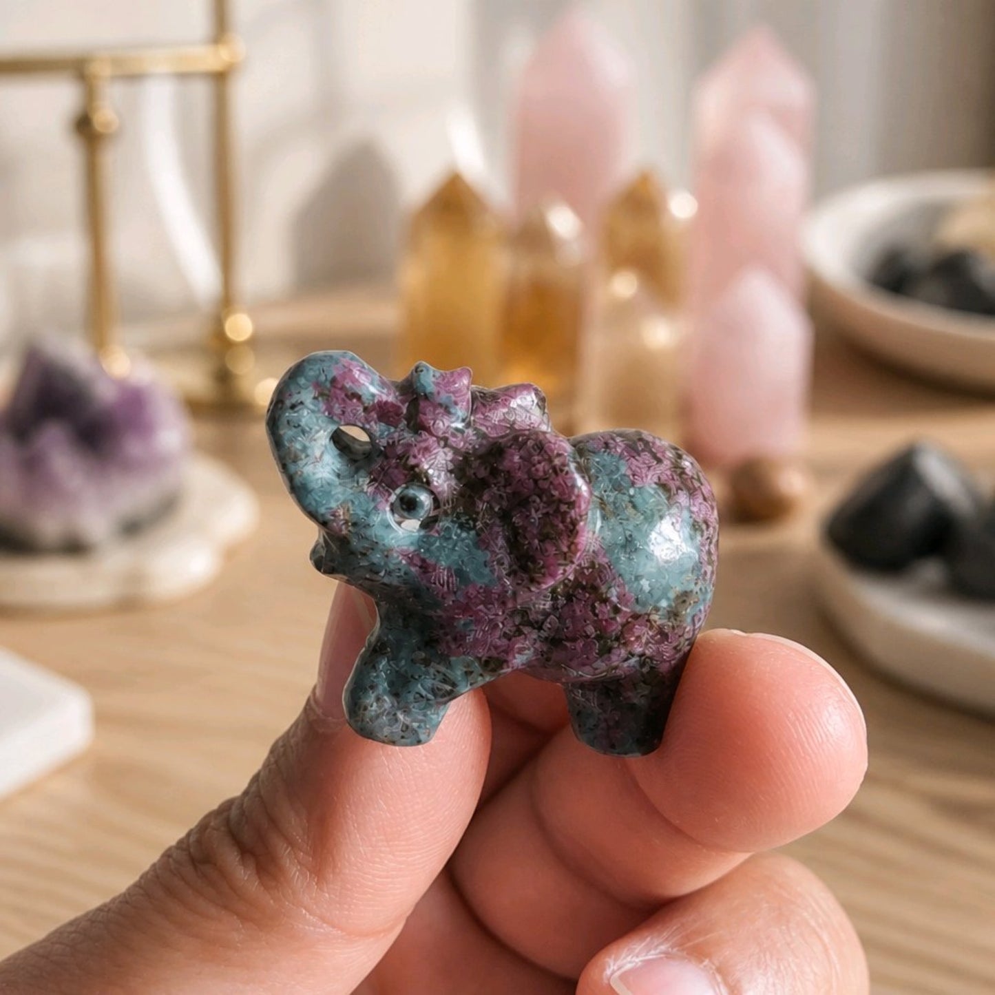 Mini Crystal Elephants