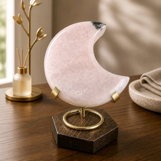Pink Amethyst Crescent Moon