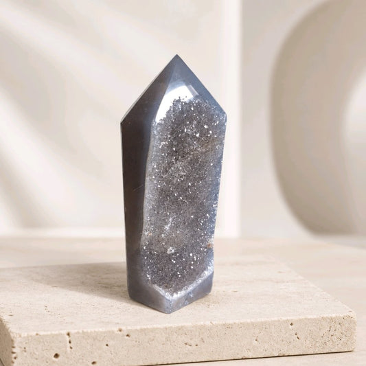 Brazilian Druzy Agate Tower