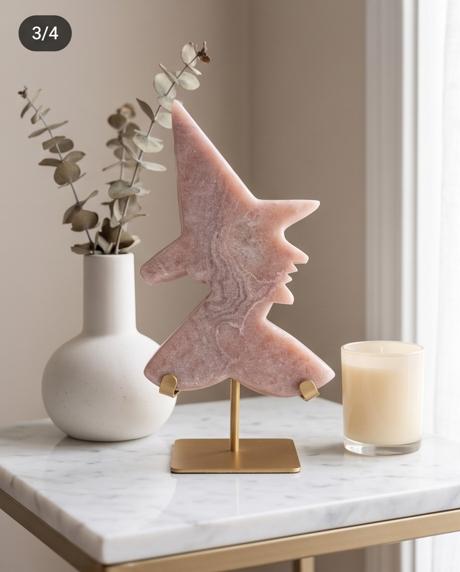 Pink amethyst witch