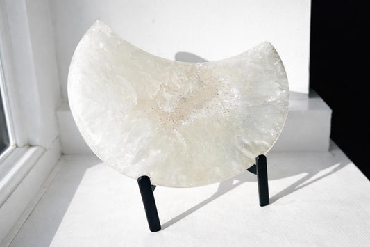 Brazilian Agate Moon on Stand