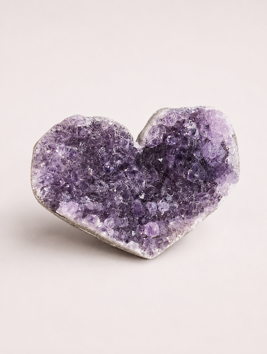 Mini Amethyst Druzy Heart