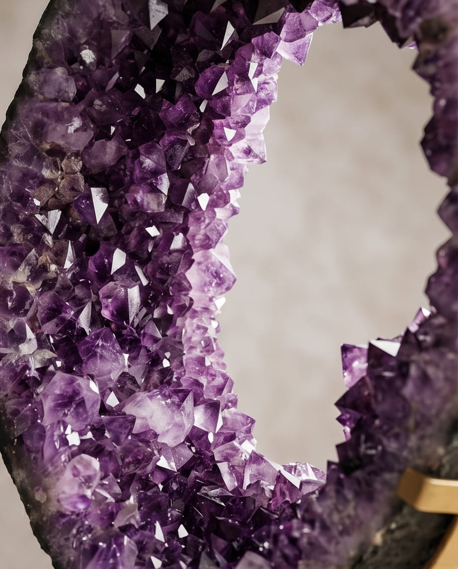 Amethyst Portal on Gold Stand