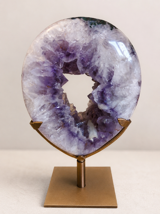 Polished Amethyst Portal on Stand