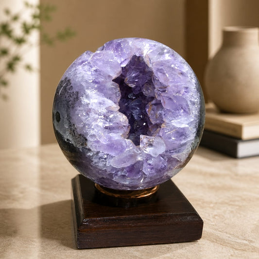 Uruguay Amethyst Crystal Face Sphere