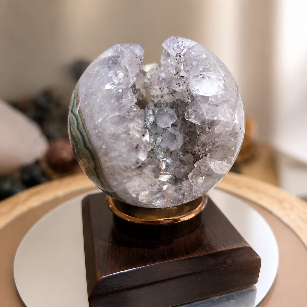 Frosted Uruguay Amethyst Sphere