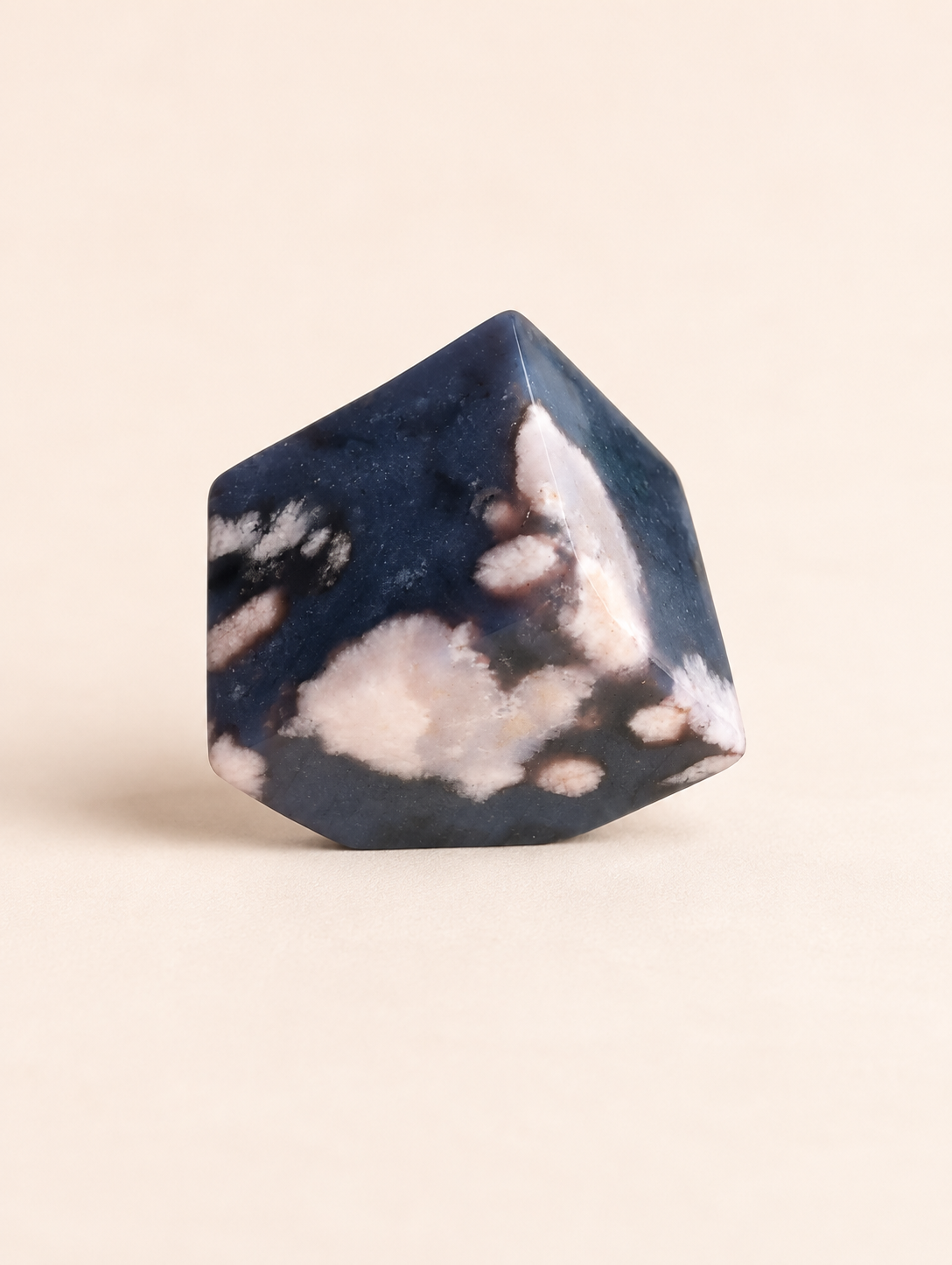 Blue Flower Agate Cube