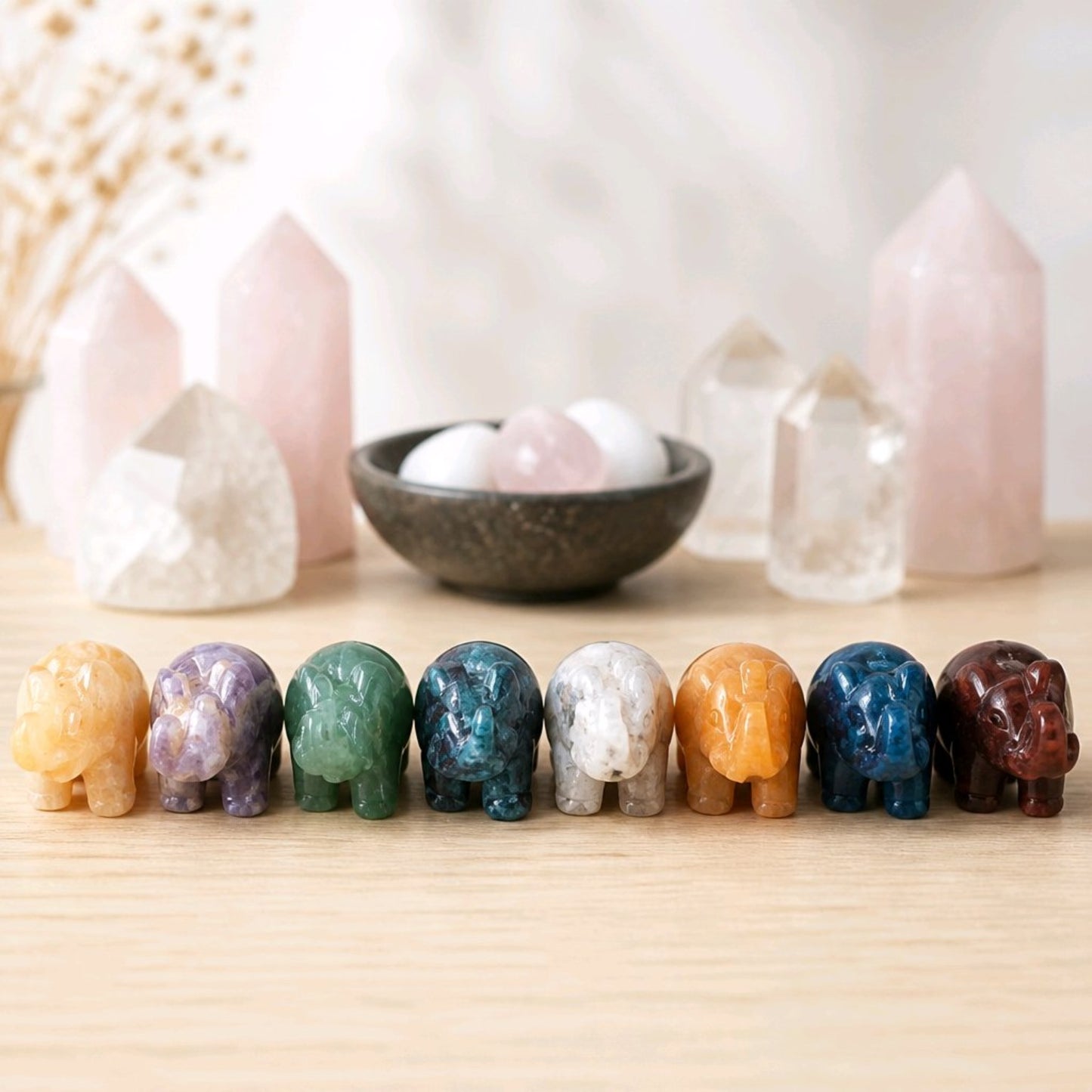 Mini Crystal Elephants