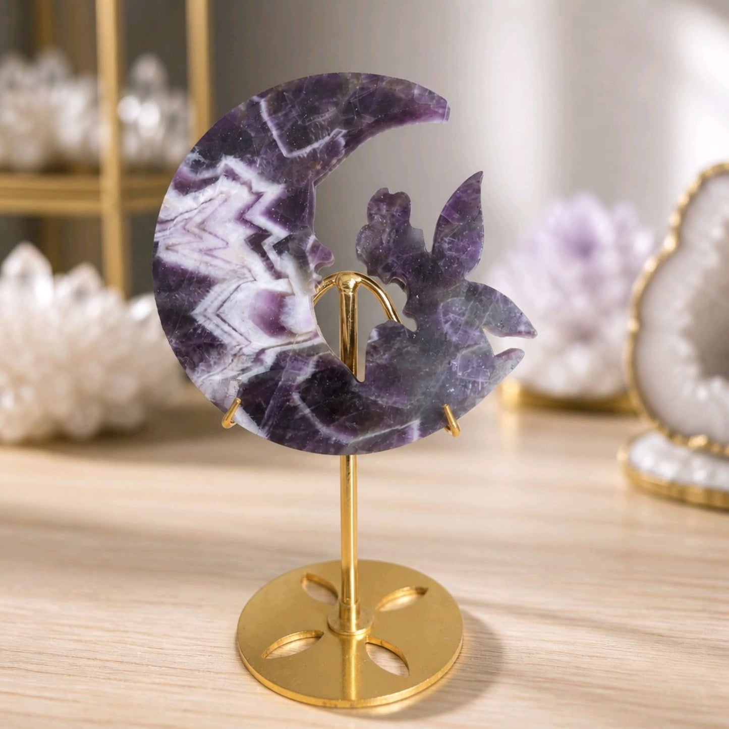 Fairy Moon Crystal Carvings