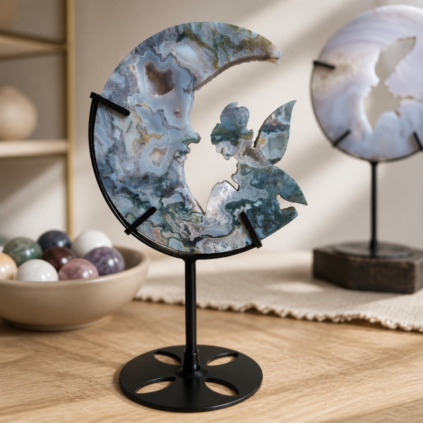 Fairy Moon Crystal Carvings