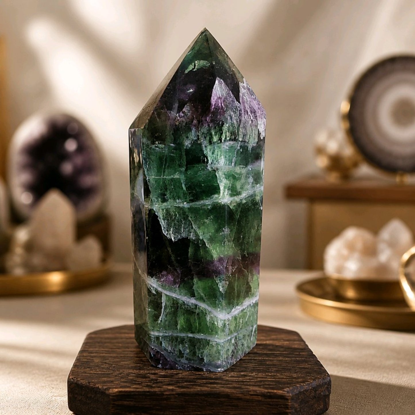 Brazilian Rainbow Fluorite Tower