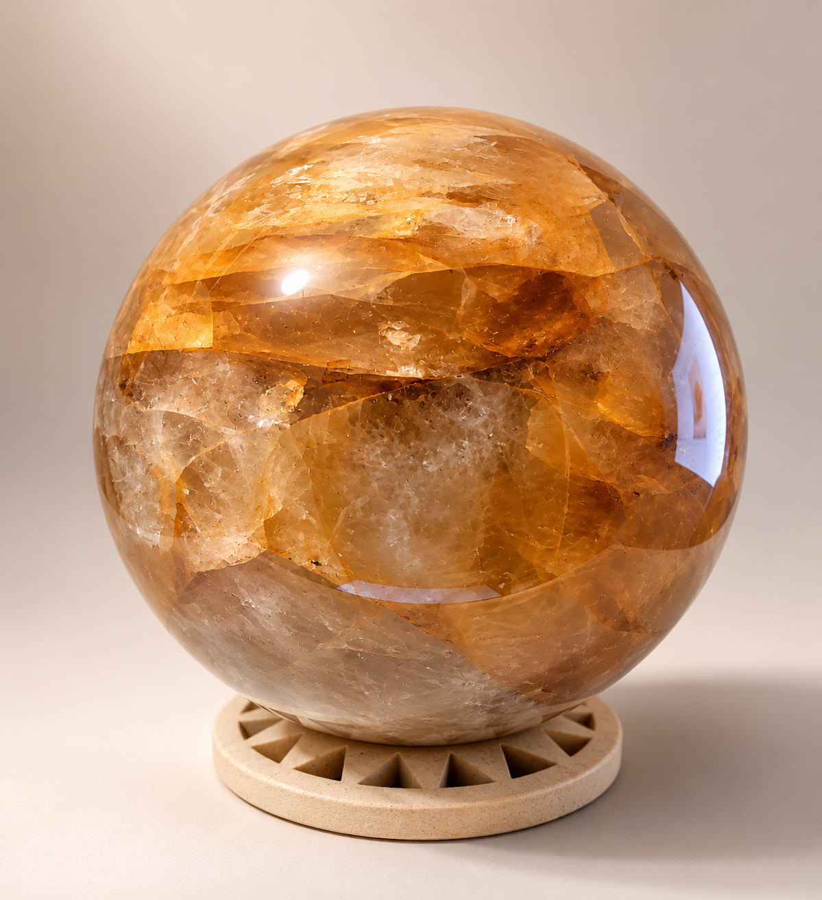 Golden Healer Quartz Sphere