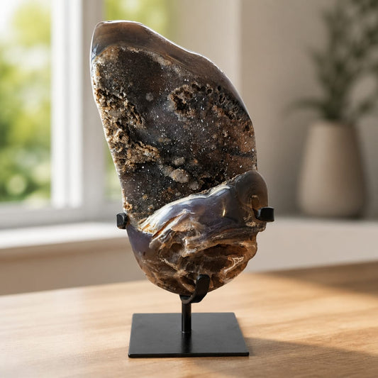 Smoky Druzy Agate Statement Piece