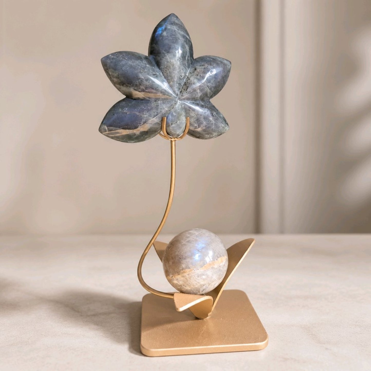 Labradorite Flower Sculpture