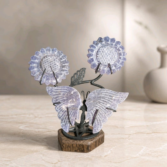 Lepidolite Butterfly Flower
