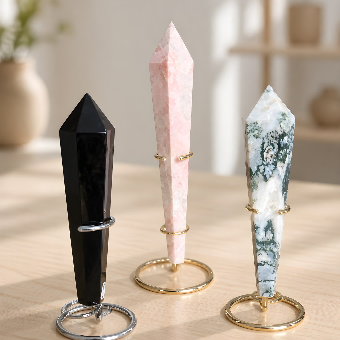Crystal Wand on Stand