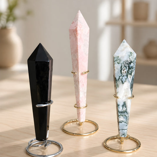 Crystal Wand on Stand