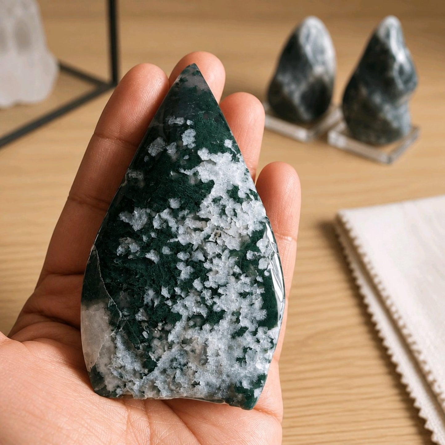 Moss Agate Freeforms