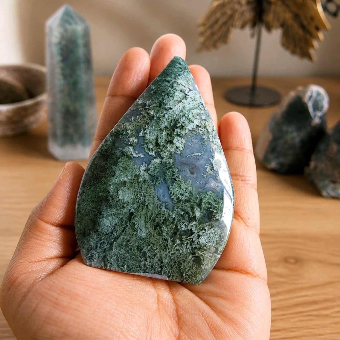Moss Agate Freeforms