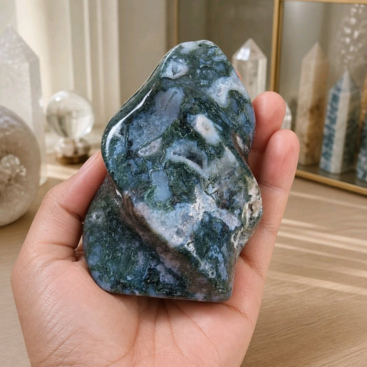 Moss Agate Flames