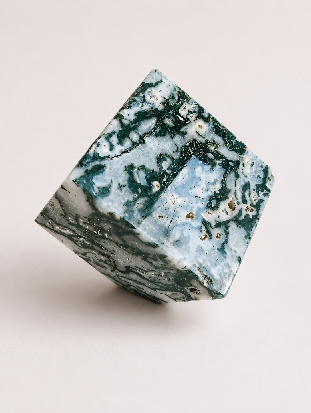 Moss Agate cube
