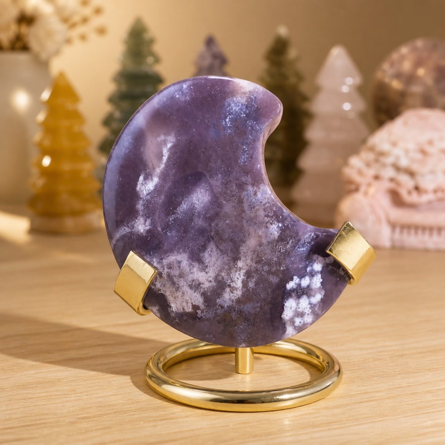 Ocean Jasper Crescent Moon