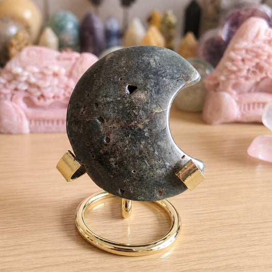 Ocean Jasper Crescent Moon