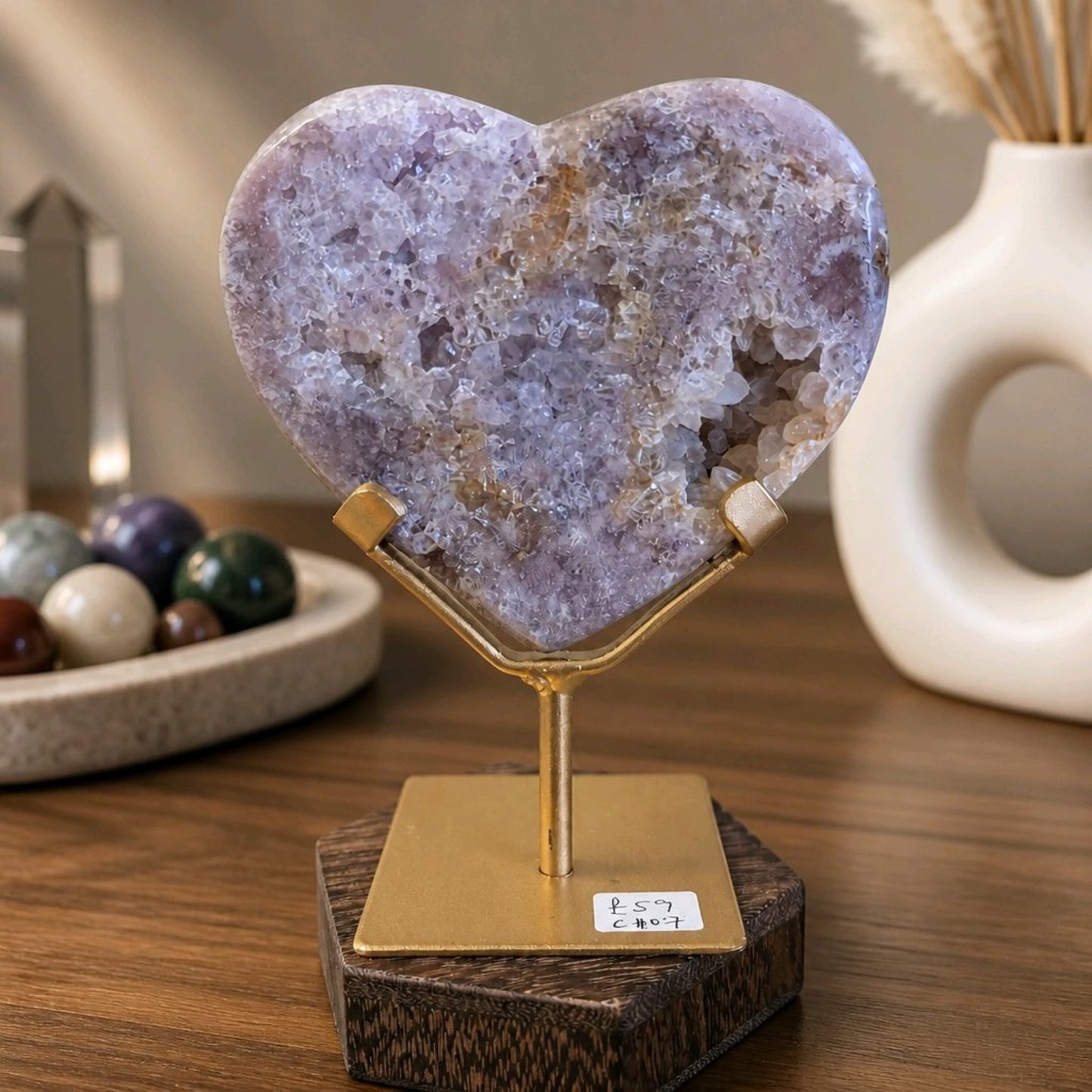 Pink Amethyst Heart – Curated Selection (Medium)