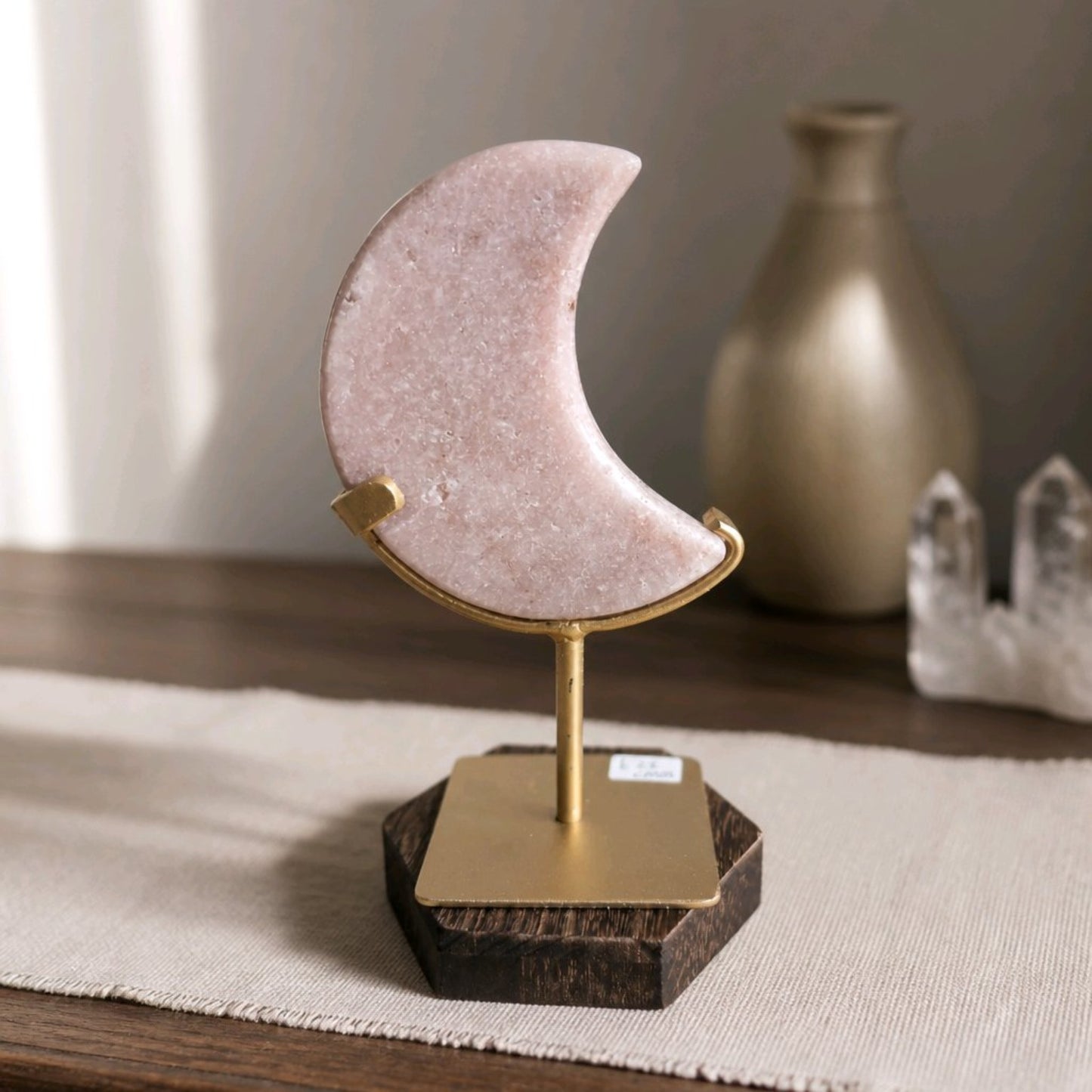 Pink Amethyst Crescent Moon