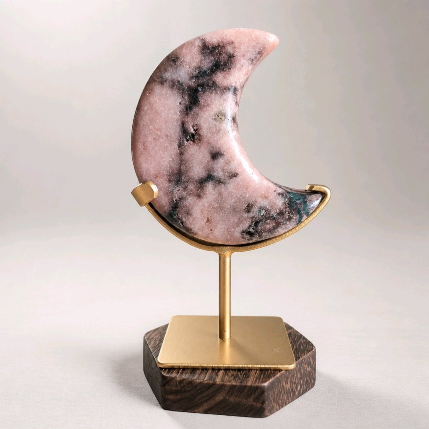 Pink Amethyst Crescent Moon