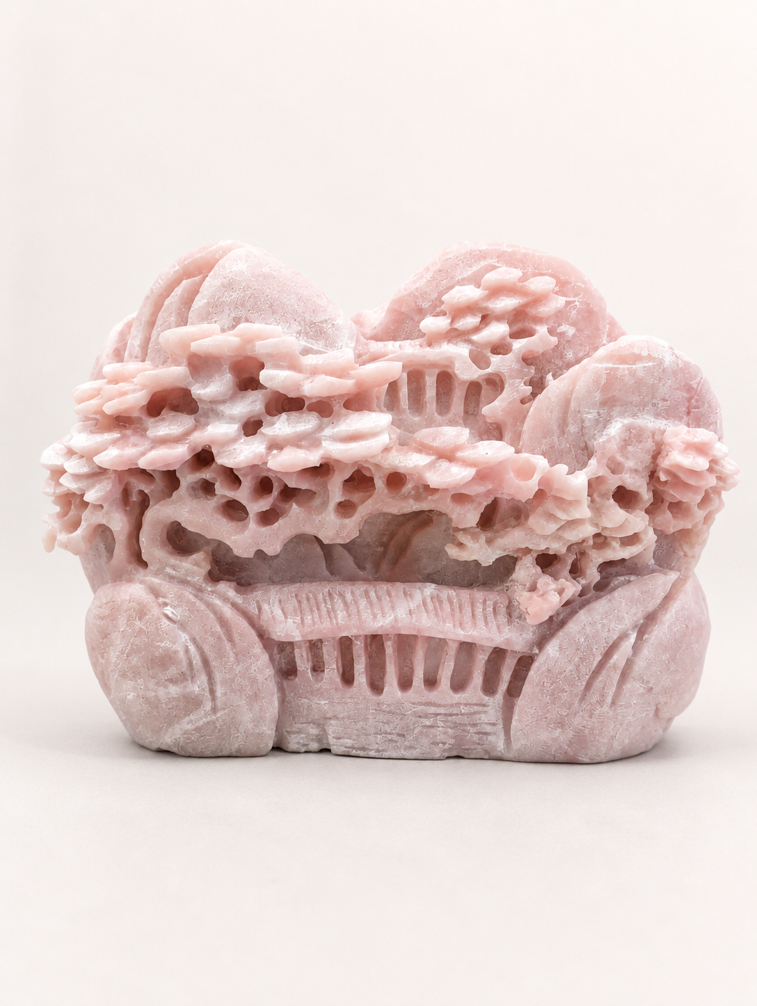 Pink Opal Landscape Carving