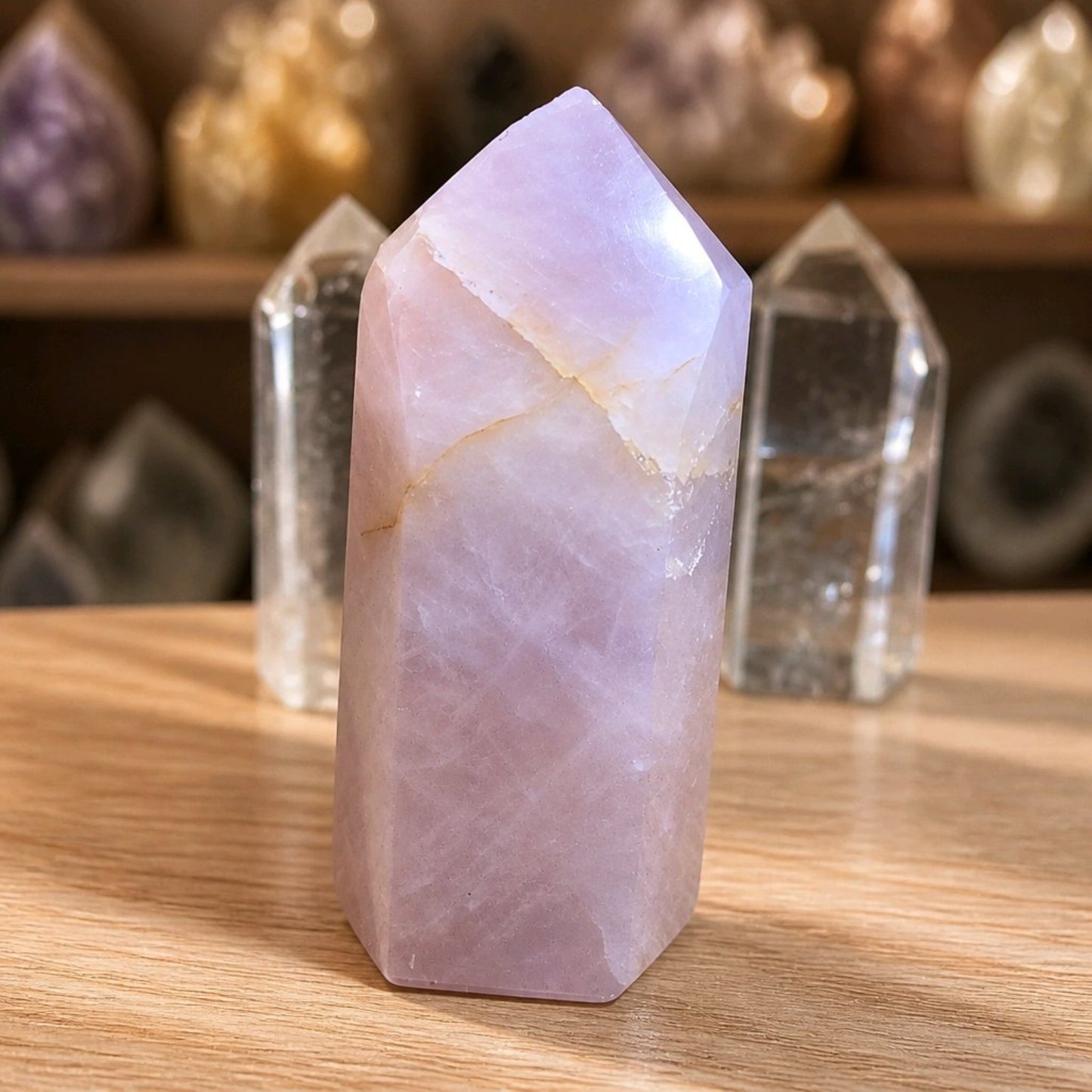 Small Brazilian Rose Quartz Tower