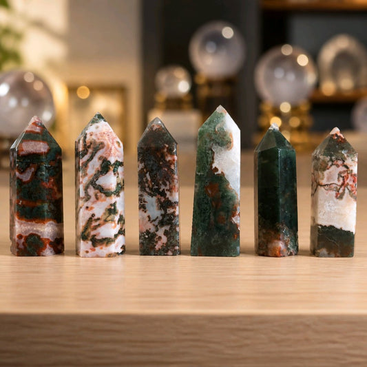 Red Moss Agate Mini Towers