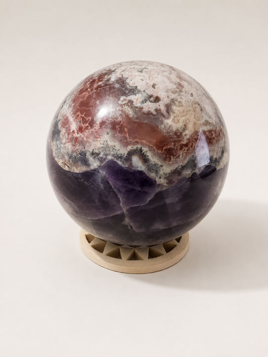 Silk Fluorite Druzy Sphere
