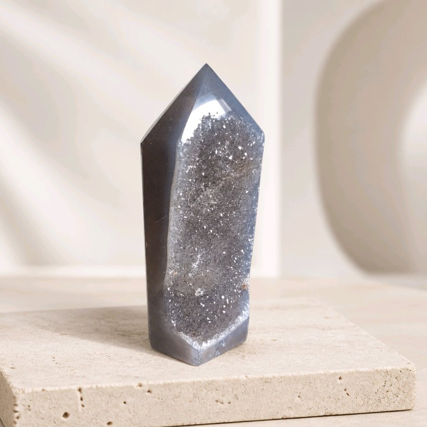 Brazilian Druzy Agate Tower
