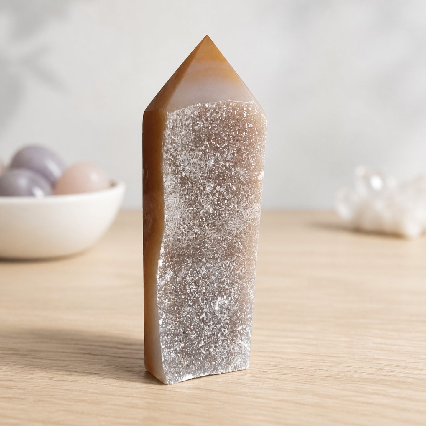 Brazilian Druzy Agate Tower