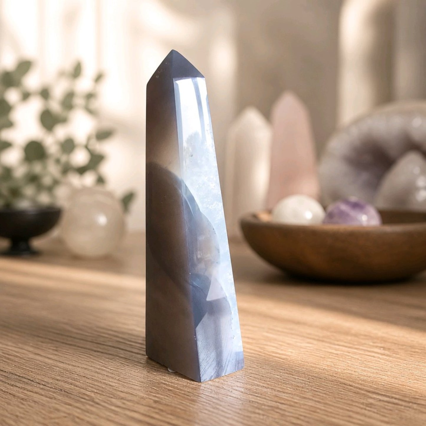 Brazilian Druzy Agate Tower