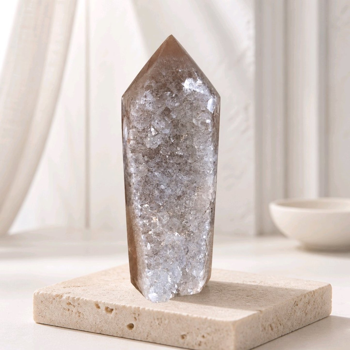 Brazilian Druzy Agate Tower