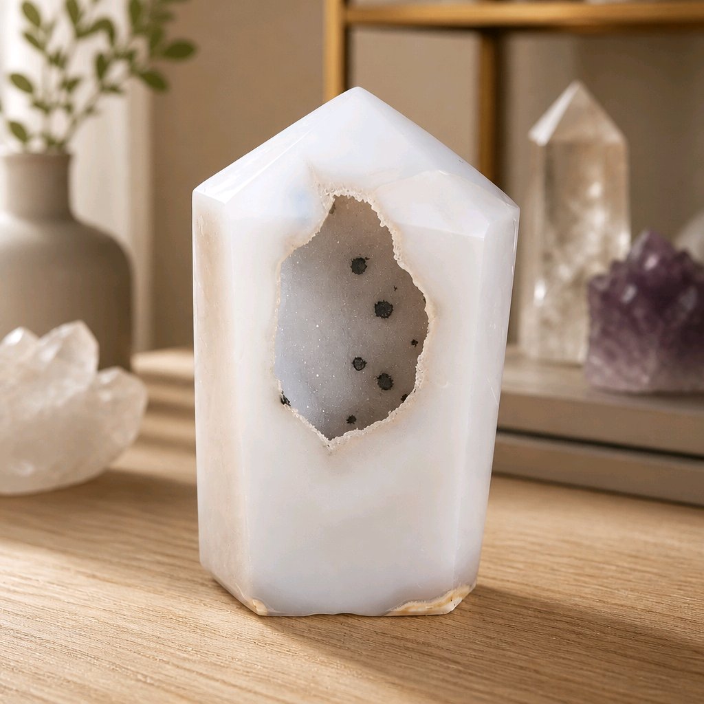 Brazilian Druzy Agate Tower