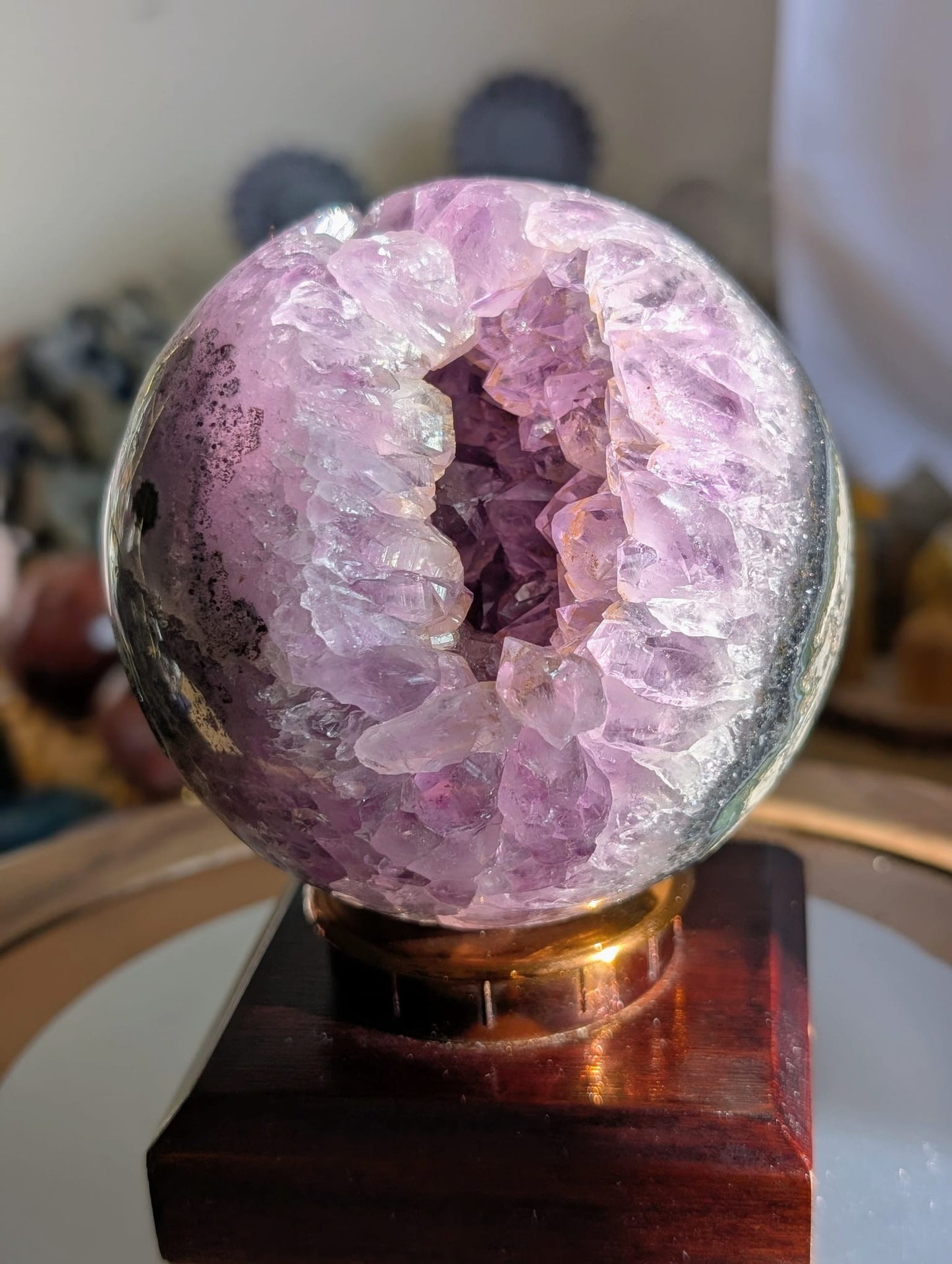 Uruguay Amethyst Crystal Face Sphere