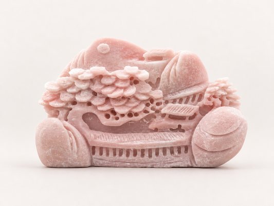 Pink Opal Landscape Carving