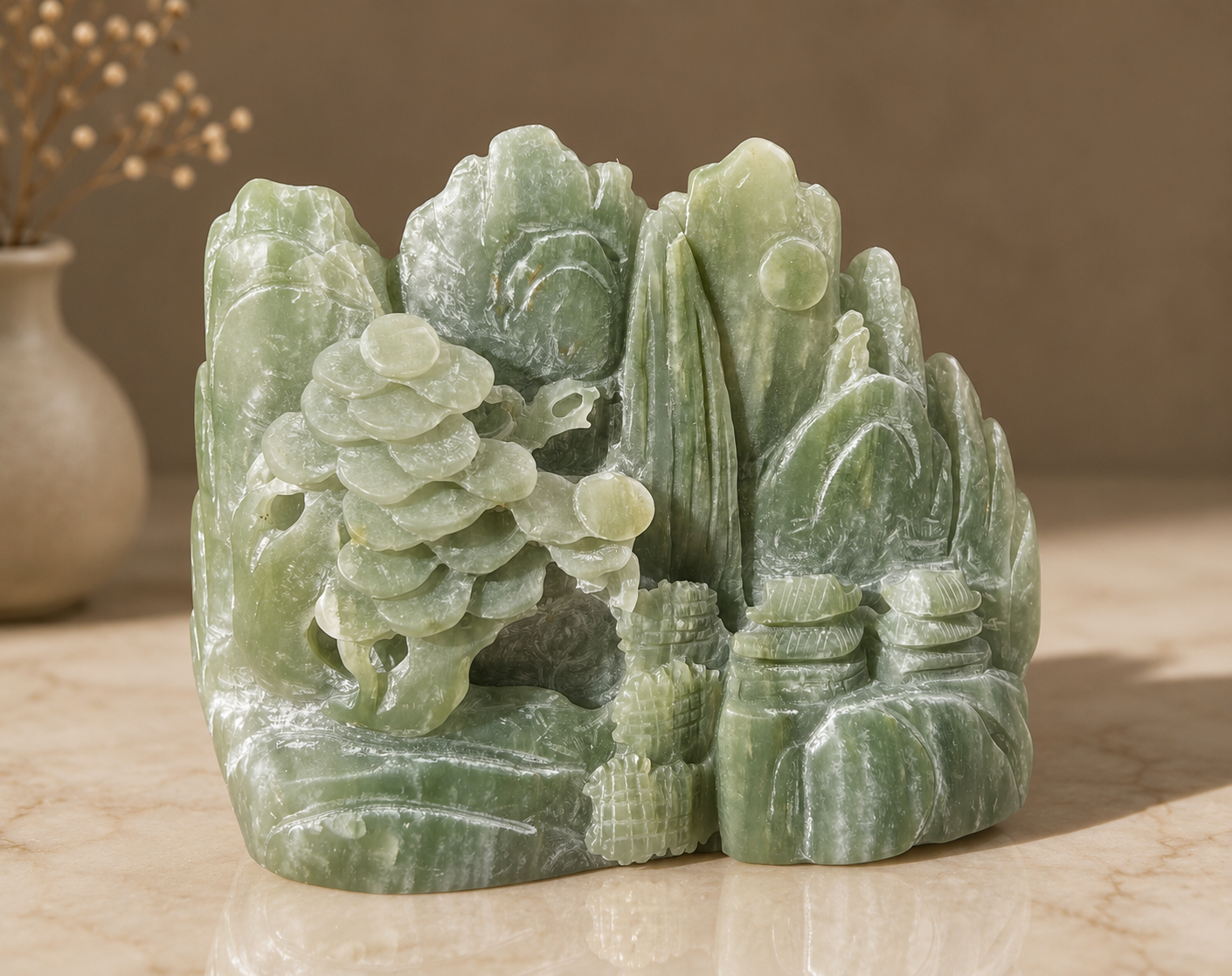 Sichuan Jade Landscape Carving
